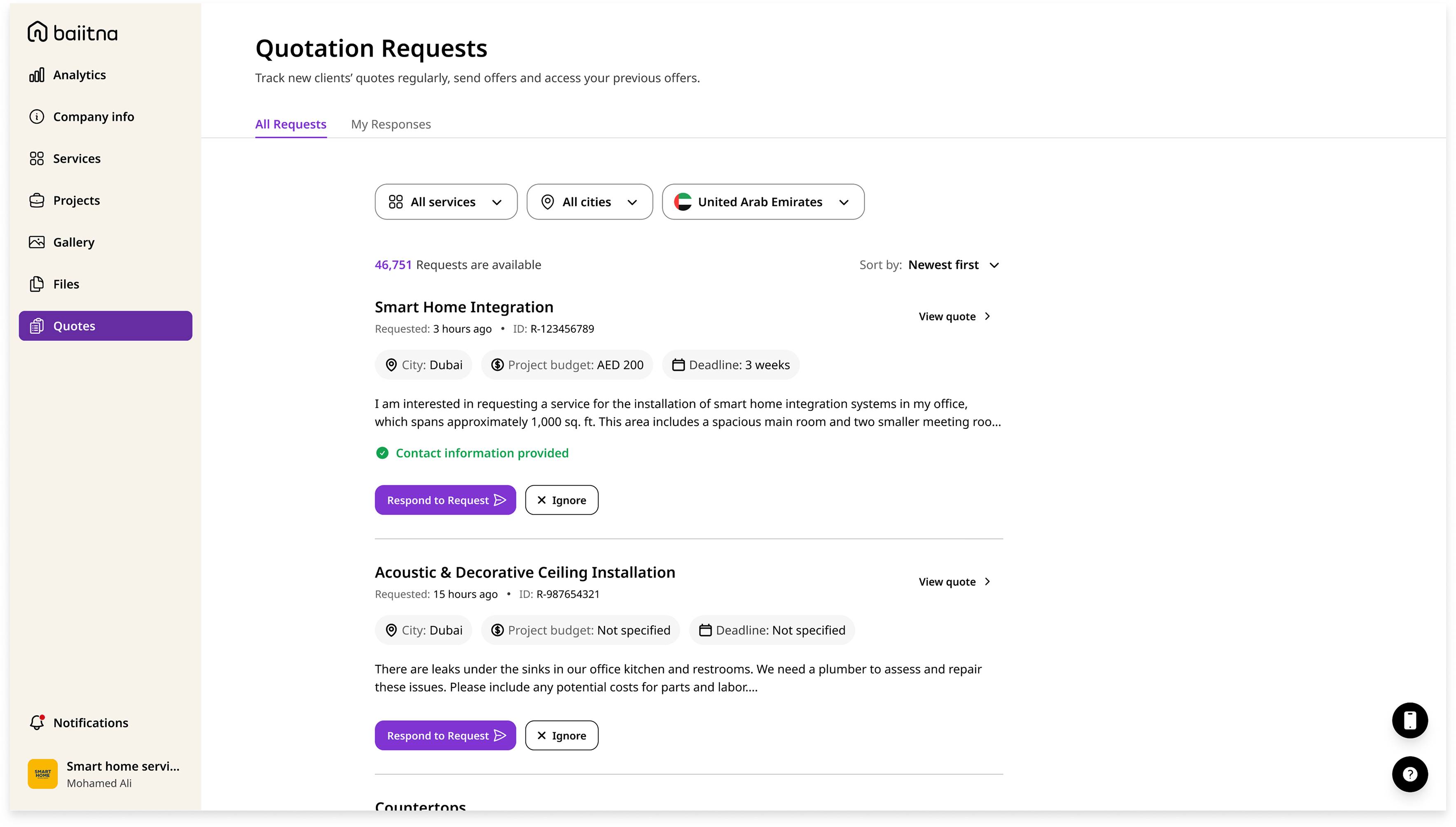 Feature Your Services on baiitna